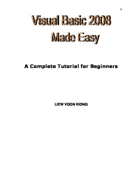 visual basic tutorial|visual basic tutorial pdf.